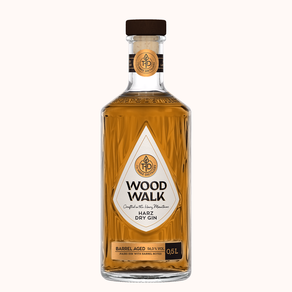 Wooden Gin Bottle, Resin, Dry